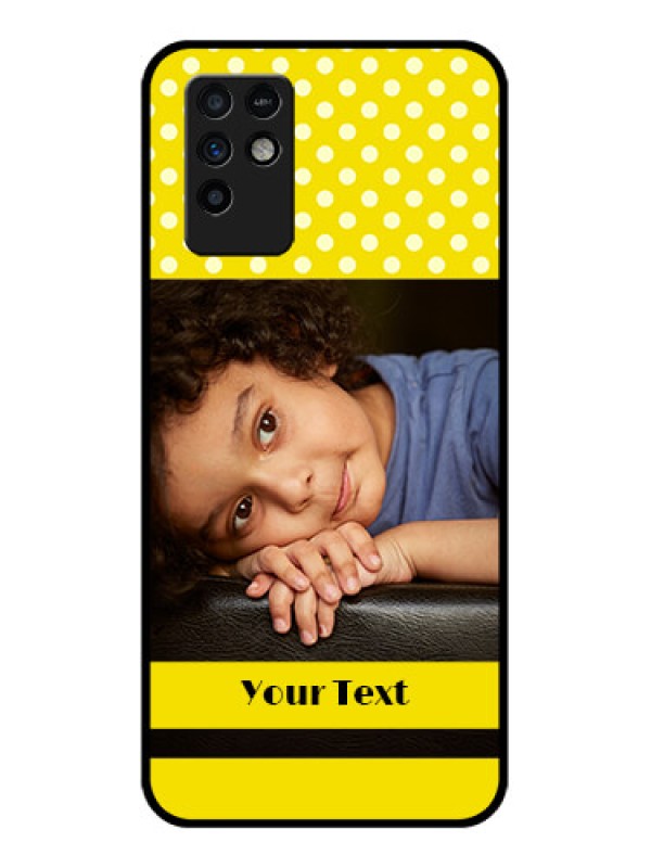 Custom Infinix Note 10 Custom Glass Phone Case - Bright Yellow Case Design