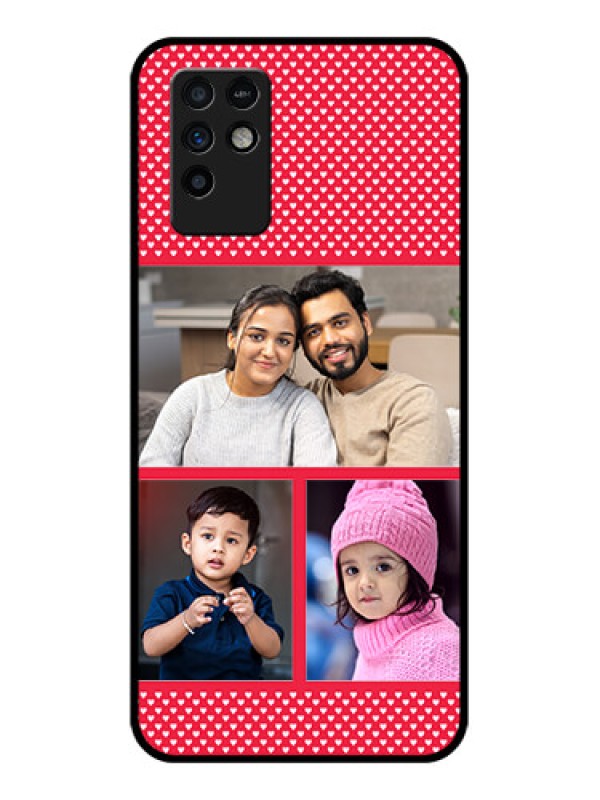 Custom Infinix Note 10 Personalized Glass Phone Case - Bulk Pic Upload Design