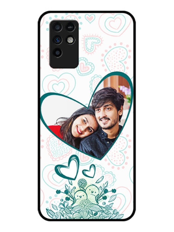 Custom Infinix Note 10 Photo Printing on Glass Case - Premium Couple Design