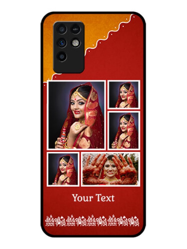 Custom Infinix Note 10 Personalized Glass Phone Case - Wedding Pic Upload Design
