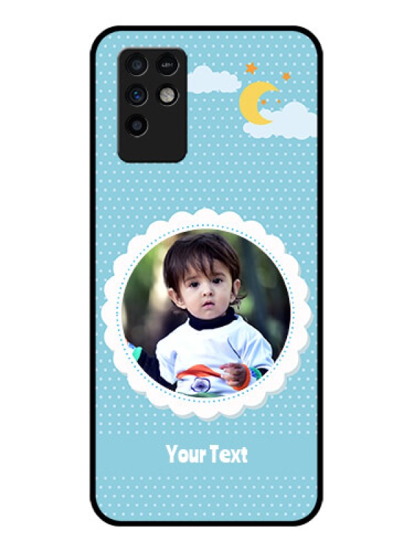 Custom Infinix Note 10 Personalised Glass Phone Case - Violet Pattern Design