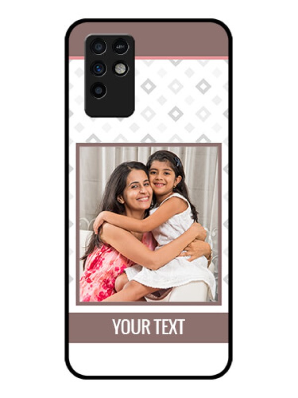 Custom Infinix Note 10 Photo Printing on Glass Case - Simple Diamond Design