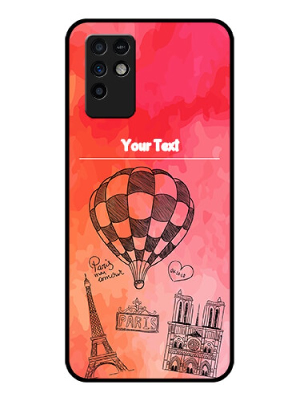 Custom Infinix Note 10 Custom Glass Phone Case - Paris Theme Design