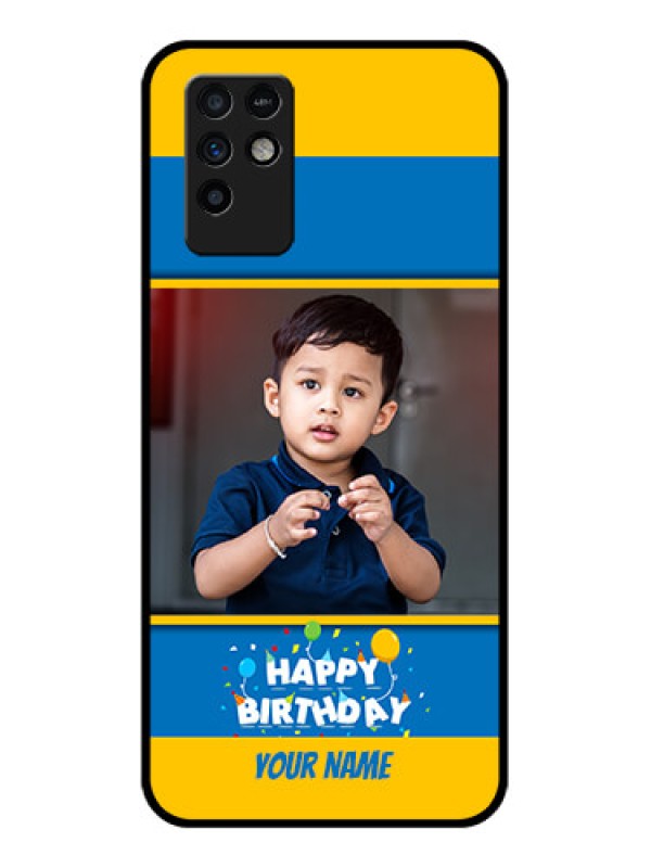 Custom Infinix Note 10 Custom Glass Mobile Case - Birthday Wishes Design