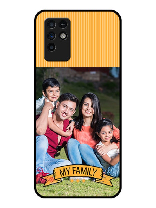 Custom Infinix Note 10 Custom Glass Phone Case - My Family Design
