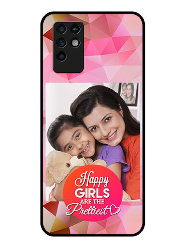 Custom Infinix Note 10 Photo Printing on Glass Case - Abstract Triangle Design