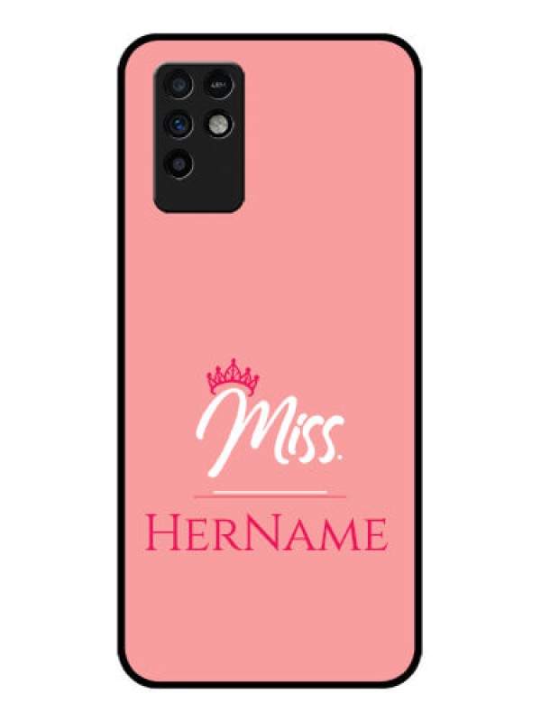Custom Infinix Note 10 Custom Glass Phone Case Mrs with Name
