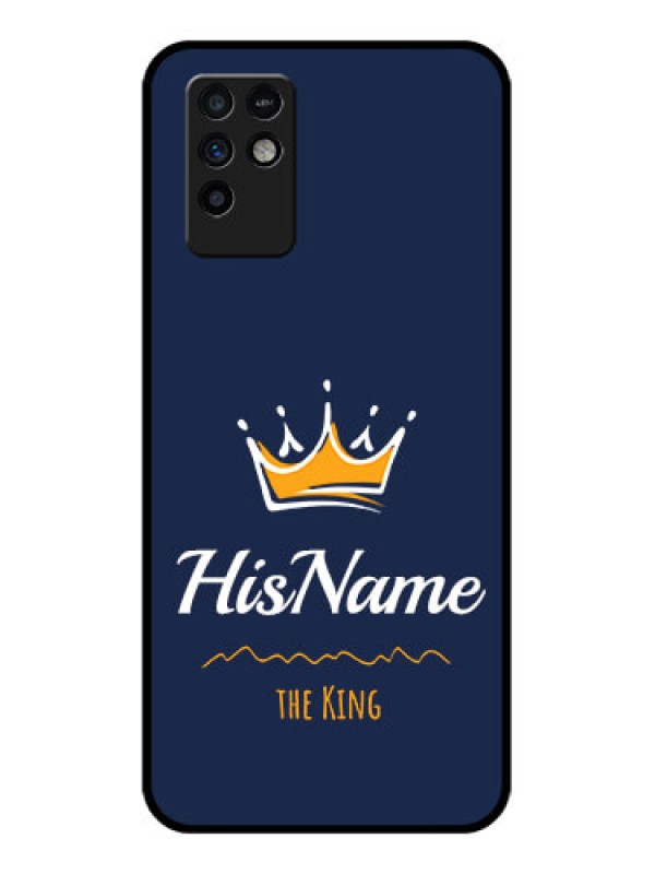 Custom Infinix Note 10 Glass Phone Case King with Name