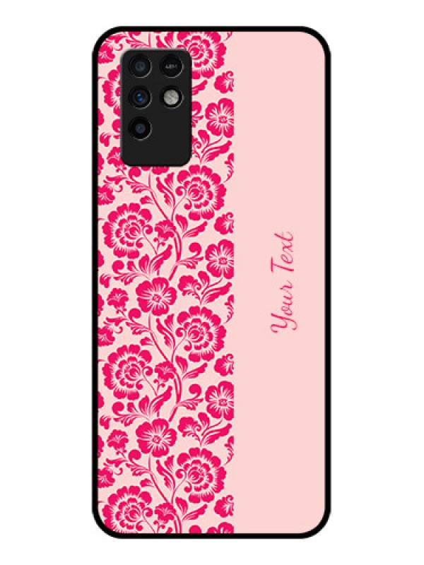 Custom Infinix Note 10 Custom Glass Phone Case - Attractive Floral Pattern Design