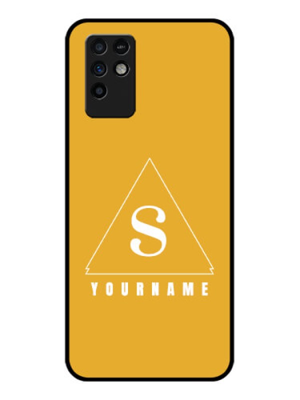 Custom Infinix Note 10 Personalized Glass Phone Case - simple triangle Design