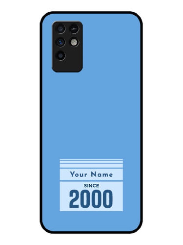 Custom Infinix Note 10 Custom Glass Mobile Case - Custom Year of birth Design