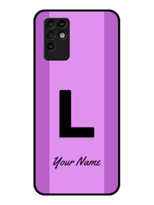 Custom Infinix Note 10 Custom Glass Phone Case - Tricolor custom text Design
