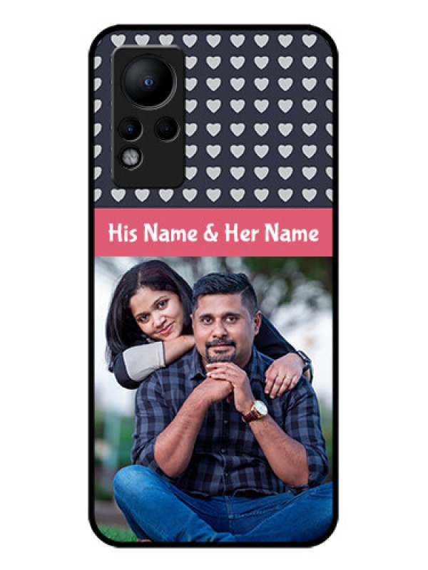 Custom Infinix Note 11 Custom Glass Mobile Case - Love Symbols Design