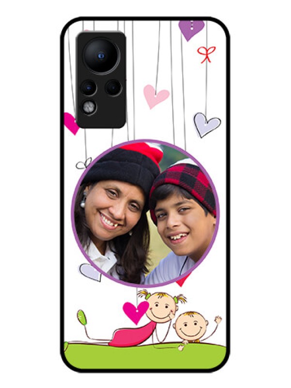 Custom Infinix Note 11 Photo Printing on Glass Case - Cute Kids Phone Case Design