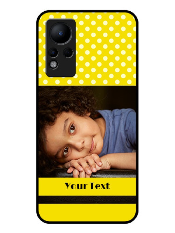 Custom Infinix Note 11 Custom Glass Phone Case - Bright Yellow Case Design