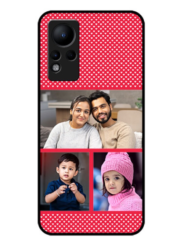 Custom Infinix Note 11 Personalized Glass Phone Case - Bulk Pic Upload Design