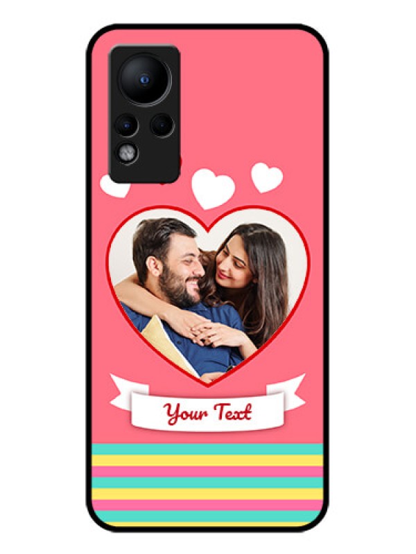 Custom Infinix Note 11 Photo Printing on Glass Case - Love Doodle Design
