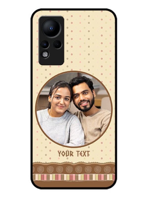 Custom Infinix Note 11 Custom Glass Mobile Case - Brown Dotted Mobile Case Design