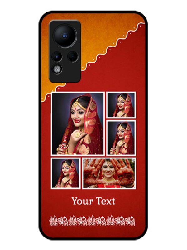 Custom Infinix Note 11 Personalized Glass Phone Case - Wedding Pic Upload Design