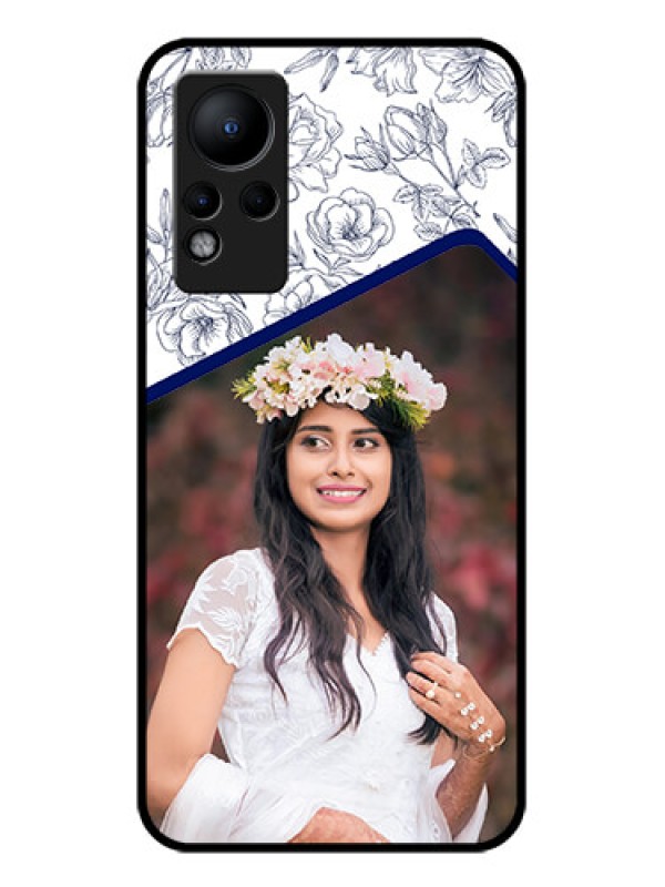Custom Infinix Note 11 Personalized Glass Phone Case - Premium Floral Design