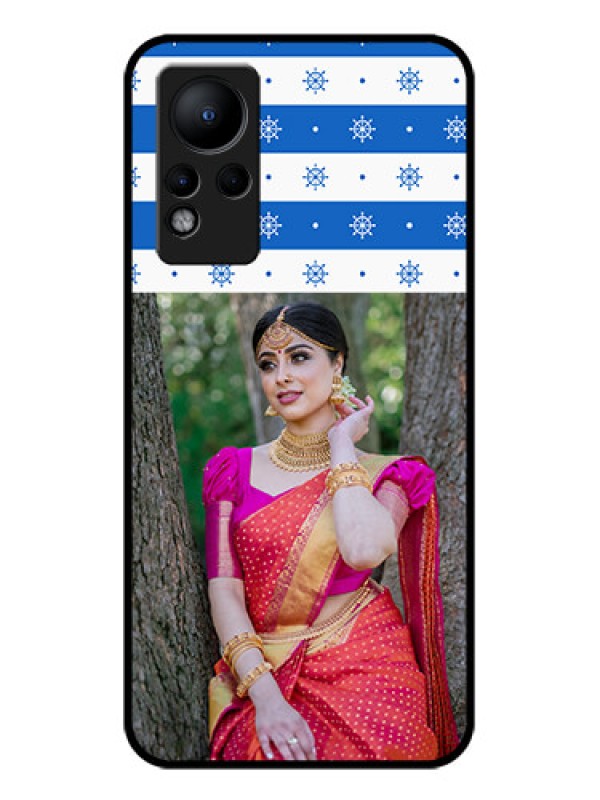 Custom Infinix Note 11 Photo Printing on Glass Case - Snow Pattern Design