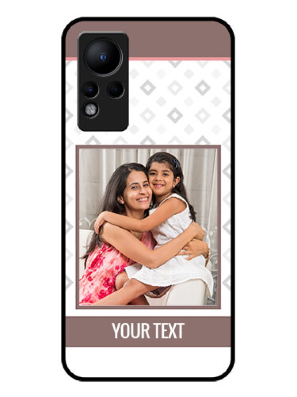 Custom Infinix Note 11 Photo Printing on Glass Case - Simple Diamond Design