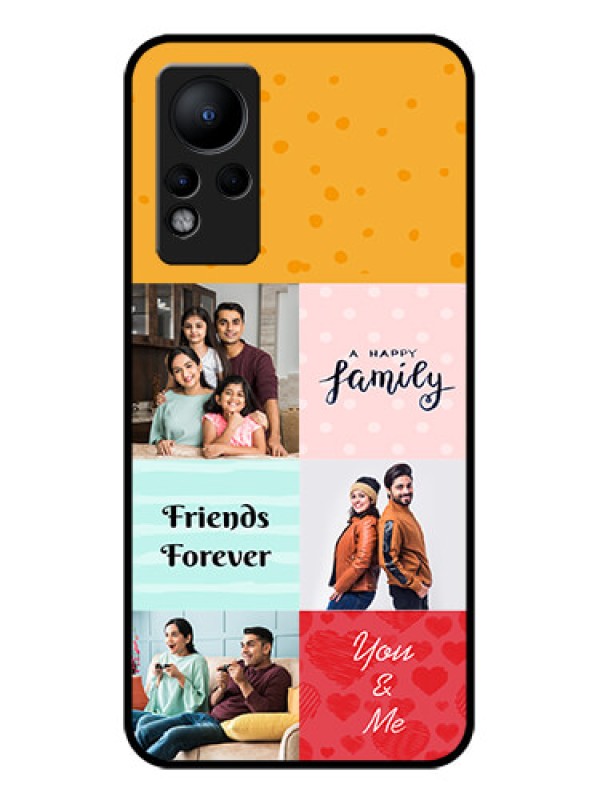 Custom Infinix Note 11 Personalized Glass Phone Case - Images with Quotes Design
