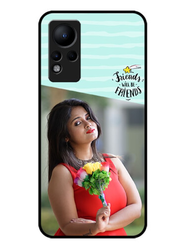 Custom Infinix Note 11 Custom Glass Phone Case - Friends Picture Icon Design
