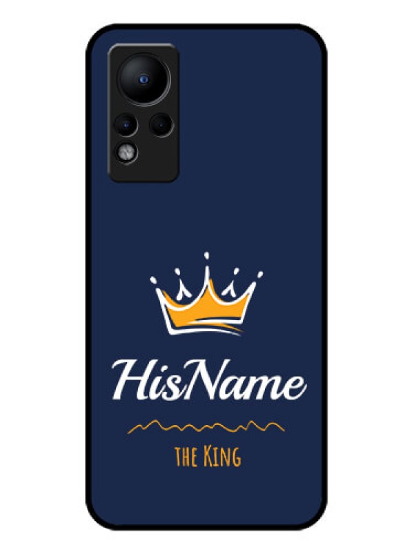 Custom Infinix Note 11 Glass Phone Case King with Name