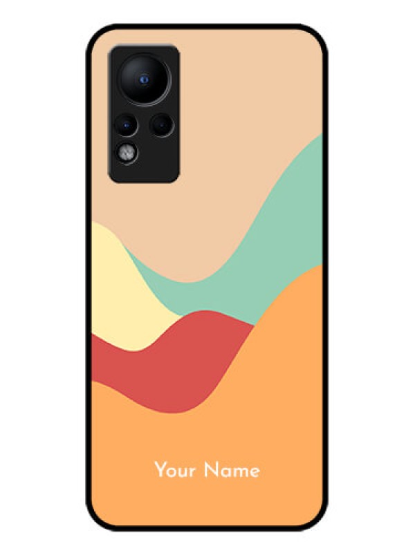 Custom Infinix Note 11 Personalized Glass Phone Case - Ocean Waves Multi-colour Design