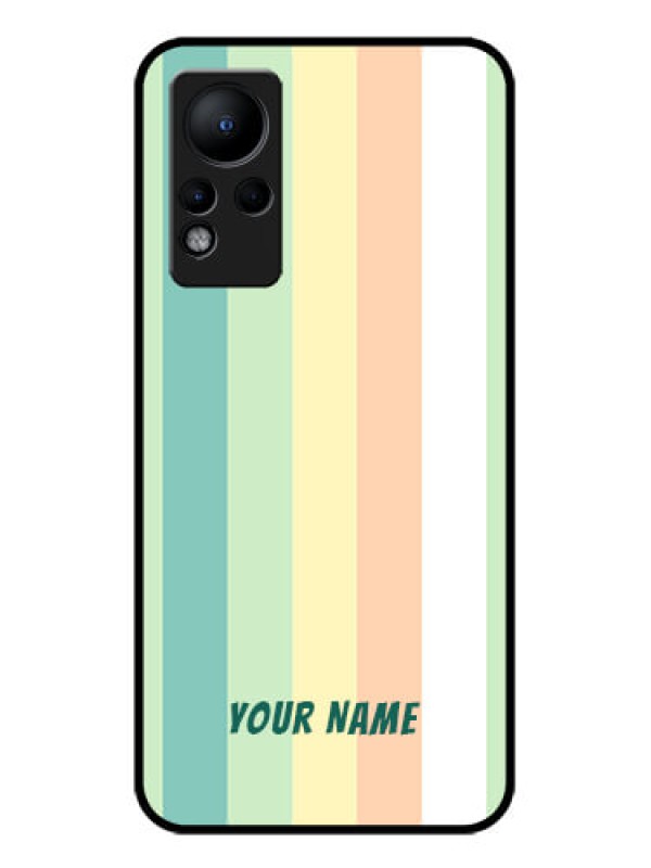 Custom Infinix Note 11 Photo Printing on Glass Case - Multi-colour Stripes Design