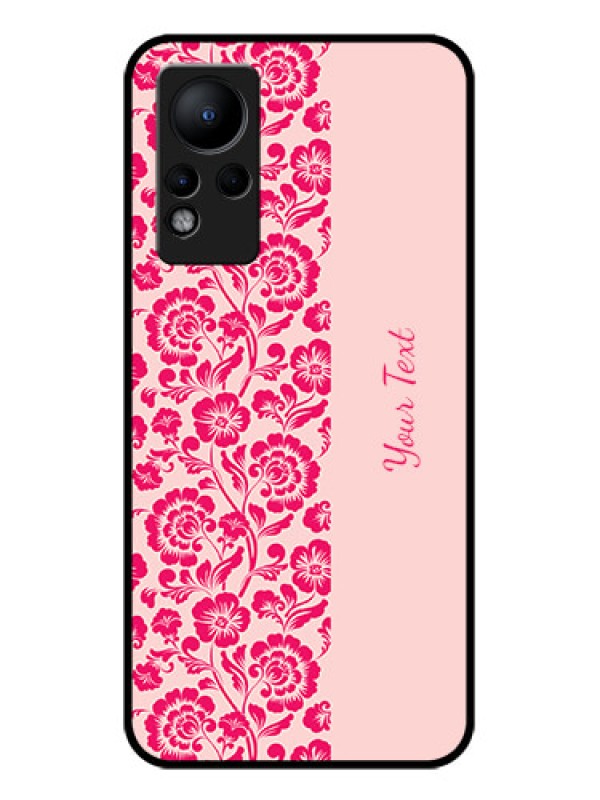 Custom Infinix Note 11 Custom Glass Phone Case - Attractive Floral Pattern Design