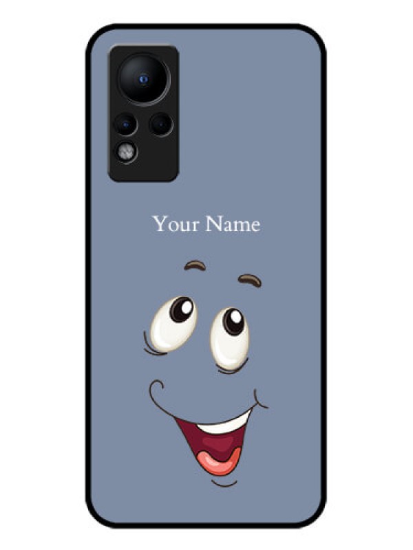 Custom Infinix Note 11 Photo Printing on Glass Case - Laughing Cartoon Face Design