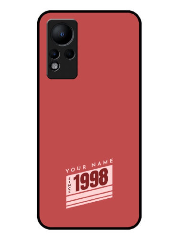 Custom Infinix Note 11 Custom Glass Phone Case - Red custom year of birth Design
