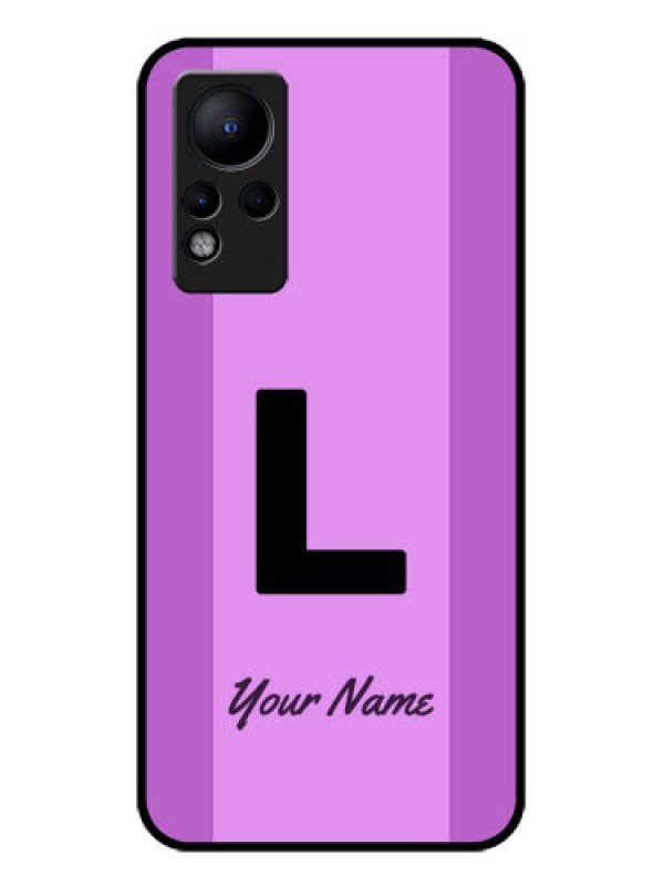 Custom Infinix Note 11 Custom Glass Phone Case - Tricolor custom text Design
