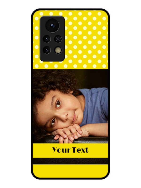Custom Infinix Note 11s Custom Glass Phone Case - Bright Yellow Case Design