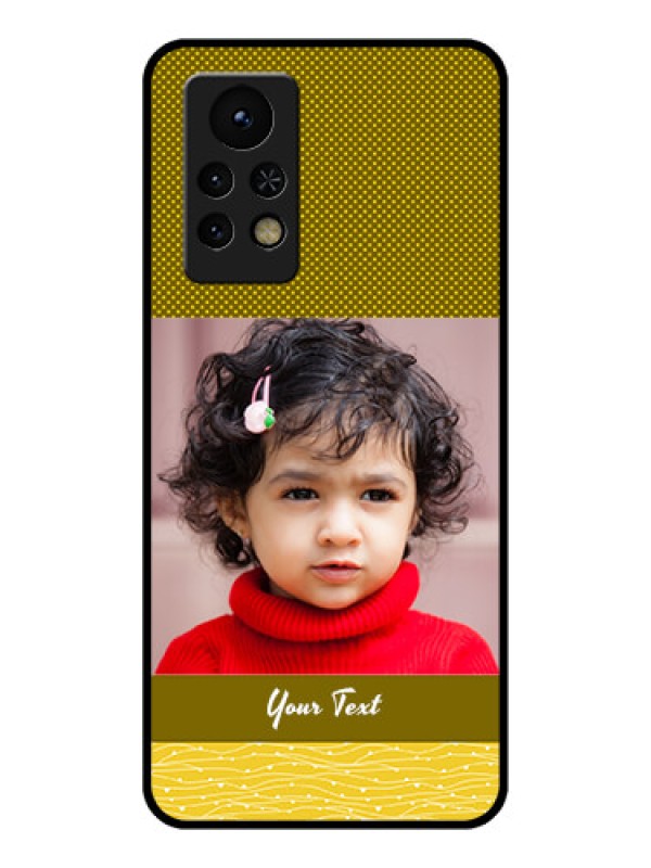 Custom Infinix Note 11s Custom Glass Phone Case - Simple Green Color Design