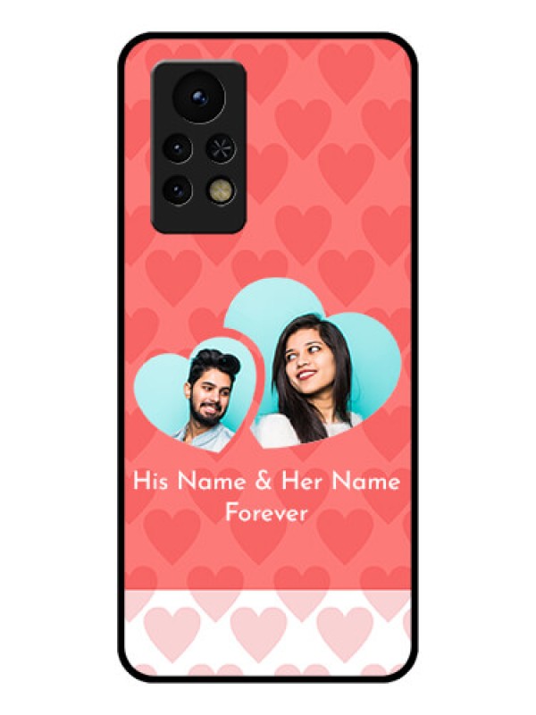 Custom Infinix Note 11s Personalized Glass Phone Case - Couple Pic Upload Design