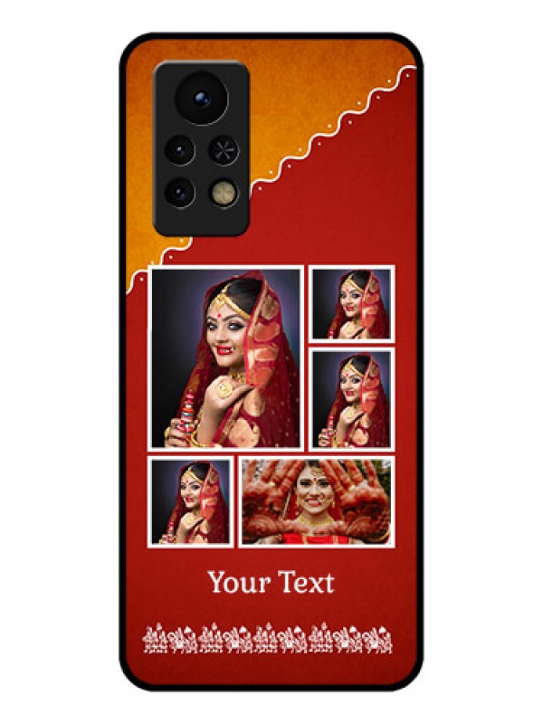 Custom Infinix Note 11s Personalized Glass Phone Case - Wedding Pic Upload Design