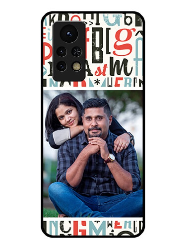 Custom Infinix Note 11s Personalized Glass Phone Case - Alphabet Design