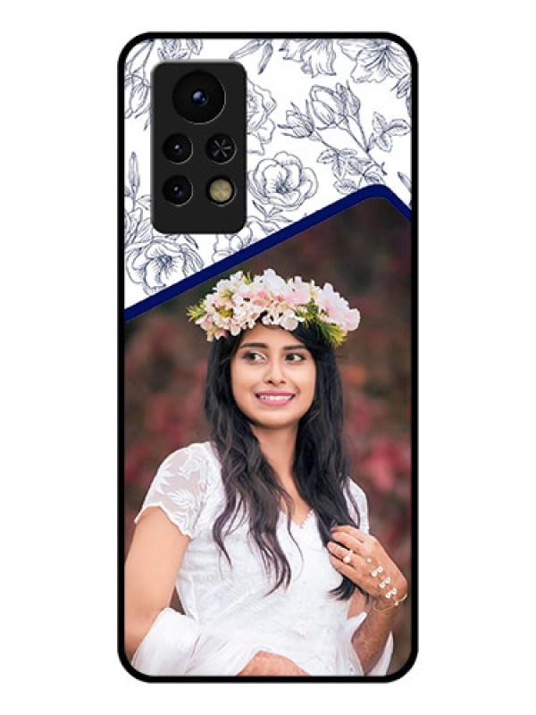 Custom Infinix Note 11s Personalized Glass Phone Case - Premium Floral Design