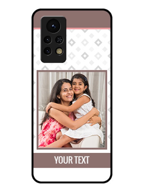 Custom Infinix Note 11s Photo Printing on Glass Case - Simple Diamond Design