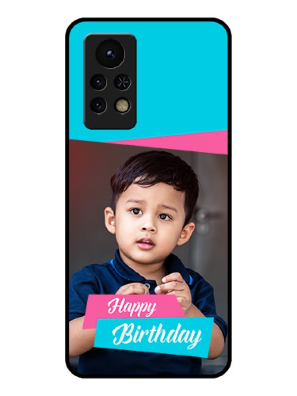 Custom Infinix Note 11s Personalized Glass Phone Case - Image Holder with 2 Color Design