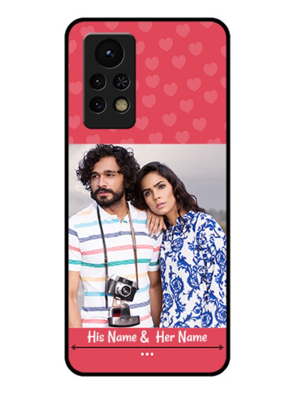 Custom Infinix Note 11s Photo Printing on Glass Case - Simple Love Design