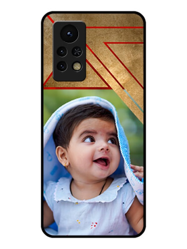 Custom Infinix Note 11s Personalized Glass Phone Case - Gradient Abstract Texture Design