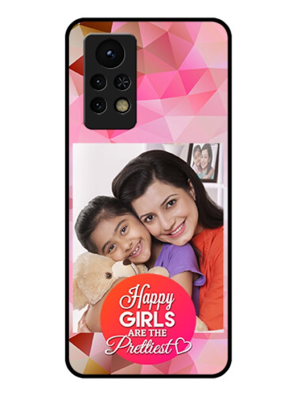 Custom Infinix Note 11s Photo Printing on Glass Case - Abstract Triangle Design