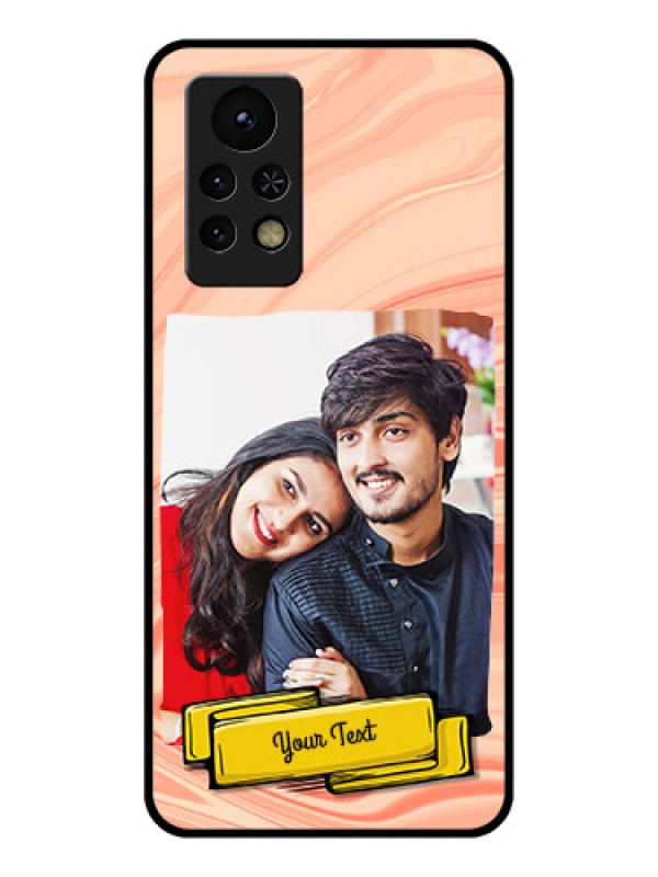 Custom Infinix Note 11s Personalized Glass Phone Case - Marble Texture Design