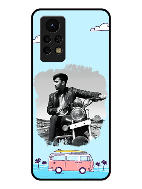 Custom Infinix Note 11s Photo Printing on Glass Case - Travel & Adventure Design