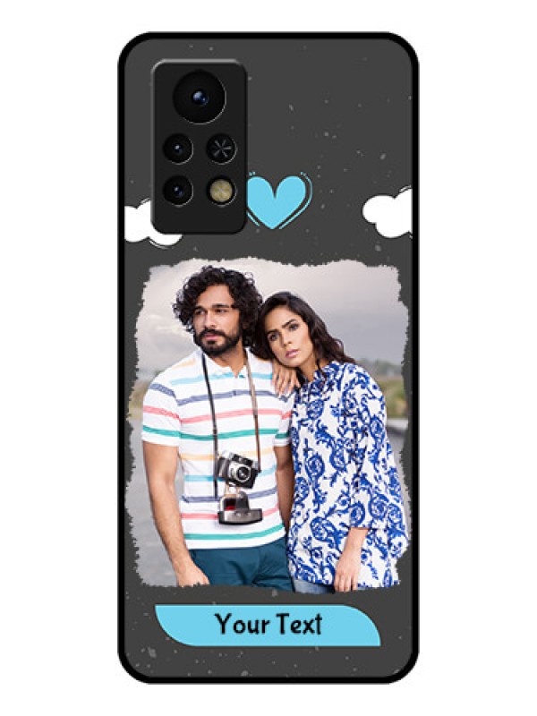 Custom Infinix Note 11s Custom Glass Phone Case - Splashes with love doodles Design