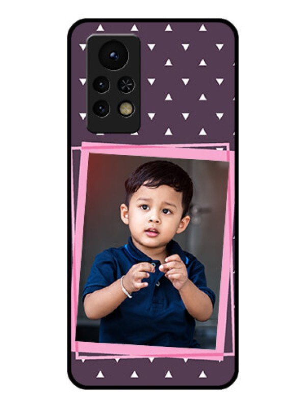 Custom Infinix Note 11s Custom Glass Mobile Case - Triangle Pattern Dotted Design